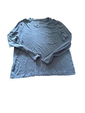 American Eagle Outfitters Blue Long Sleeve Pocket Tee XL Cotton Blend